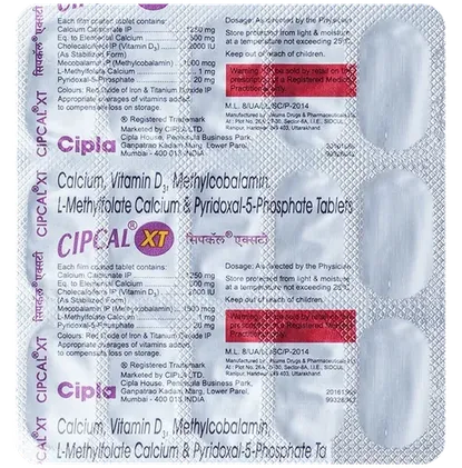 cipcal xt tablet 15's